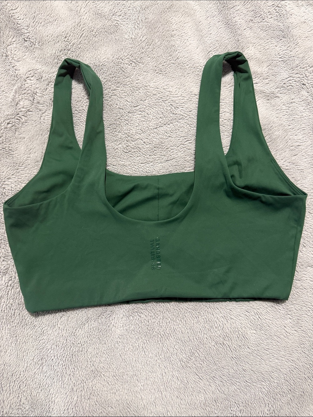 Spiritual Gangster Forest Green Scoop Sports Bra